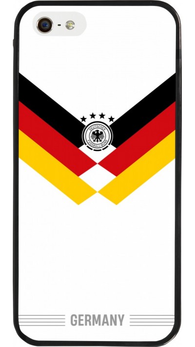 Coque iPhone 5/5s / SE (2016) - Silicone rigide noir Maillot de football Allemagne 2026 personnalisable