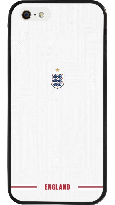 Coque iPhone 5/5s / SE (2016) - Silicone rigide noir Maillot de football Angleterre 2026 personnalisable