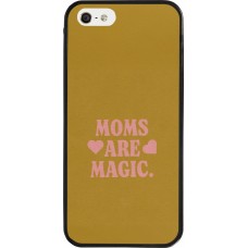 iPhone 5/5s / SE (2016) Case Hülle - Silikon schwarz Mom 2026 Are Magic