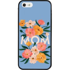 iPhone 5/5s / SE (2016) Case Hülle - Silikon schwarz Mom 2026 Flowers