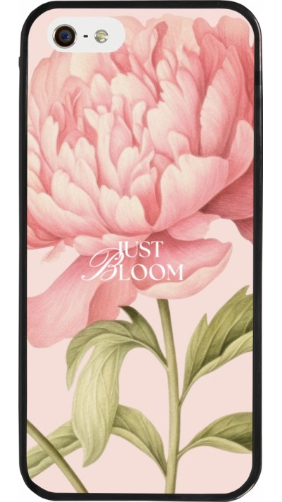 Coque iPhone 5/5s / SE (2016) - Silicone rigide noir Just Bloom Spring 2026
