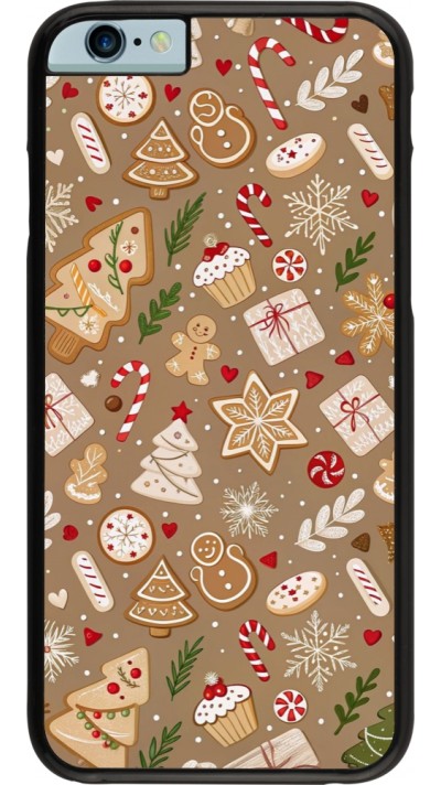 iPhone 6/6s Case Hülle - Christmas 25 Pattern Ginger Cookie