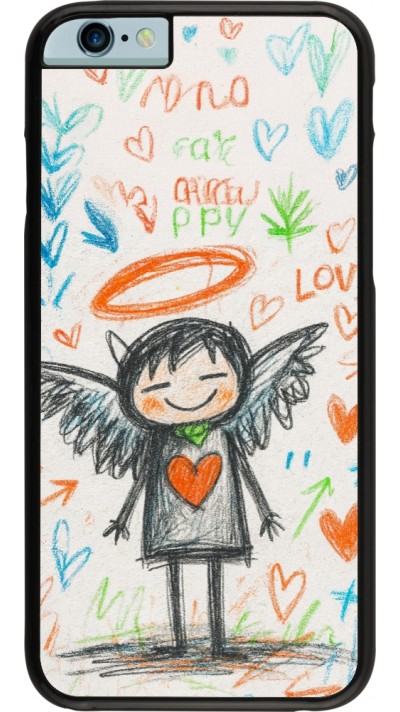 Coque iPhone 6/6s - Little Angel Sketch Love
