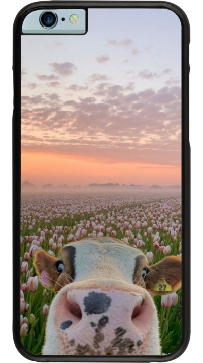 Coque iPhone 6/6s - Cow with tulips Spring 2026
