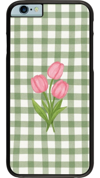 Coque iPhone 6/6s - Green vichy tulips Spring 2026