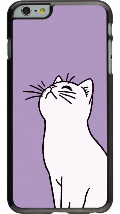 Coque iPhone 6 Plus / 6s Plus - Chat sur fond violet