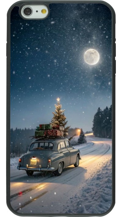 iPhone 6 Plus / 6s Plus Case Hülle - Silikon schwarz Christmas 25 Car with Tree Xmas