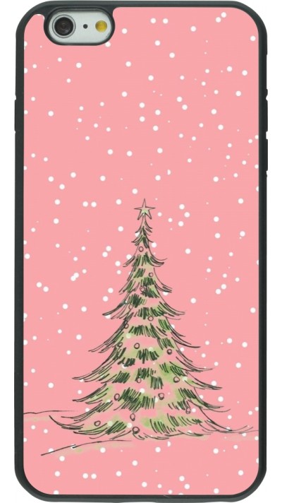 iPhone 6 Plus / 6s Plus Case Hülle - Silikon schwarz Christmas 25 Pink Tree