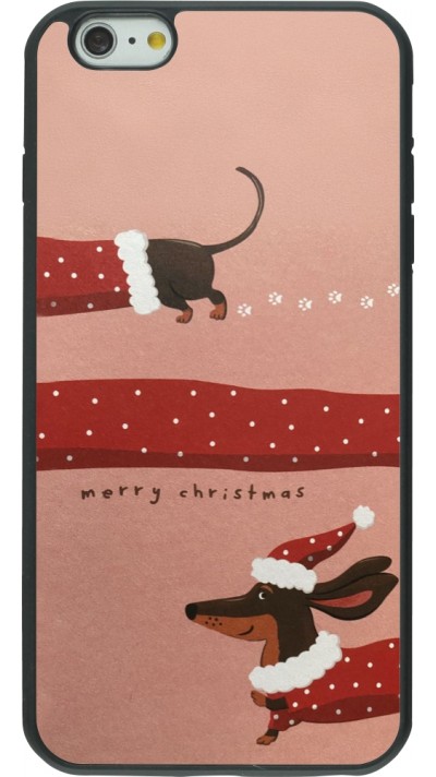 iPhone 6 Plus / 6s Plus Case Hülle - Silikon schwarz Christmas 25 Teckel Merry Xmas