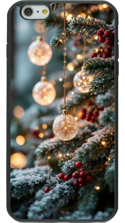 iPhone 6 Plus / 6s Plus Case Hülle - Silikon schwarz Christmas 25 Xmas Decorated Tree
