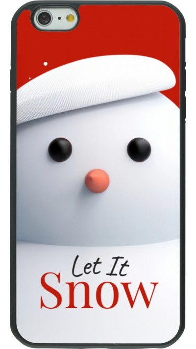 iPhone 6 Plus / 6s Plus Case Hülle - Silikon schwarz Christmas 25 Xmas Snowman