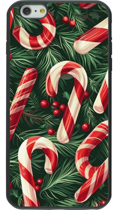 iPhone 6 Plus / 6s Plus Case Hülle - Silikon schwarz Christmas 25 Xmas Stick