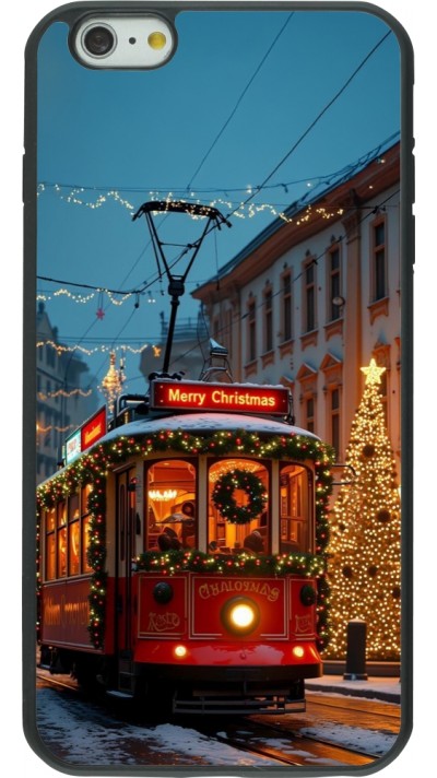 iPhone 6 Plus / 6s Plus Case Hülle - Silikon schwarz Christmas 25 Xmas Train