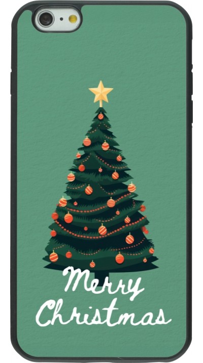 iPhone 6 Plus / 6s Plus Case Hülle - Silikon schwarz Christmas 25 Xmas Tree