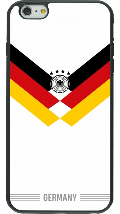 Coque iPhone 6 Plus / 6s Plus - Silicone rigide noir Maillot de football Allemagne 2026 personnalisable
