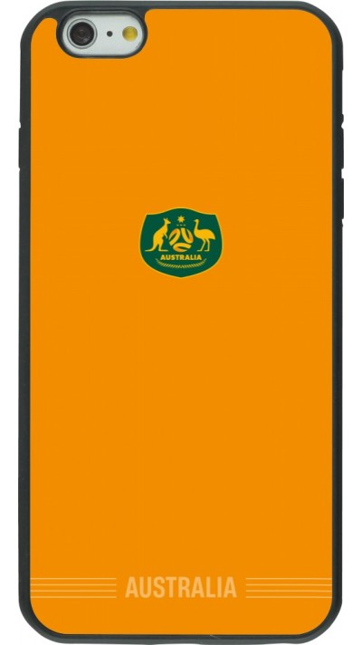 Coque iPhone 6 Plus / 6s Plus - Silicone rigide noir Maillot de football Australie 2026 personnalisable