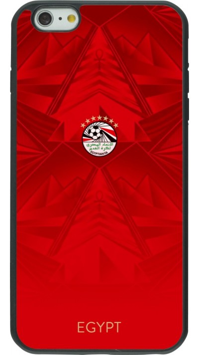 Coque iPhone 6 Plus / 6s Plus - Silicone rigide noir Maillot de football Égypte 2026 personnalisable