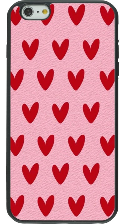 Coque iPhone 6 Plus / 6s Plus - Silicone rigide noir Saint Valentines Day 26 Pattern heart