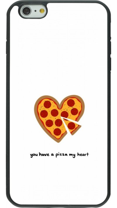 Coque iPhone 6 Plus / 6s Plus - Silicone rigide noir Saint Valentines Day 26 You have my pizza heart