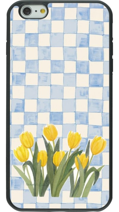 iPhone 6 Plus / 6s Plus Case Hülle - Silikon schwarz Blue vichy tulips Spring 2026