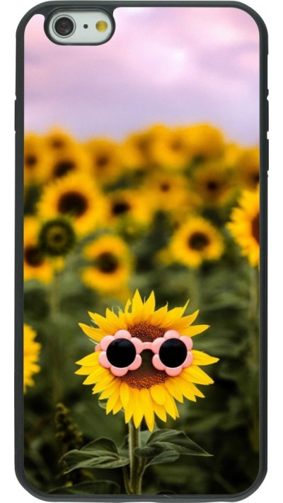 iPhone 6 Plus / 6s Plus Case Hülle - Silikon schwarz Sunflower with glasses Spring 2026