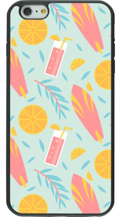 iPhone 6 Plus / 6s Plus Case Hülle - Silikon schwarz Summer 2025 Pattern citron