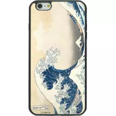 Coque iPhone 6 Plus / 6s Plus - Silicone rigide noir Tableau art - La Grande Vague de Kanagawa - Hokusai
