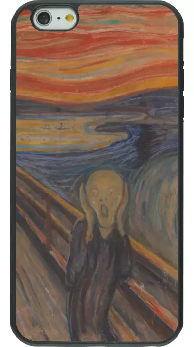 Coque iPhone 6 Plus / 6s Plus - Silicone rigide noir Tableau art - Le Cri - Edvard Munch