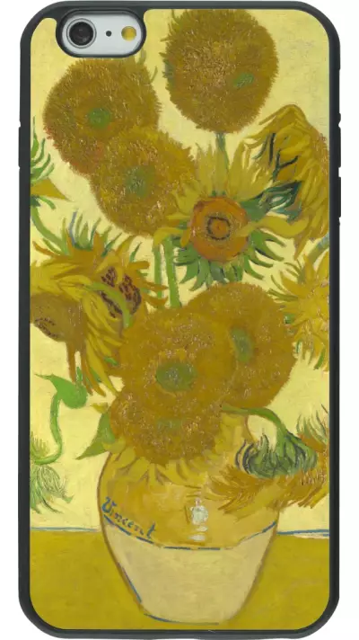 Coque iPhone 6 Plus / 6s Plus - Silicone rigide noir Tableau art - Les Tournesols - Van Gogh