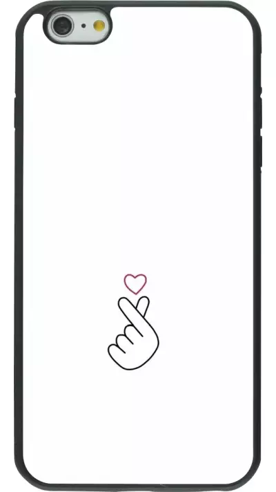 Coque iPhone 6 Plus / 6s Plus - Silicone rigide noir Valentine 2024 heart by Millennials