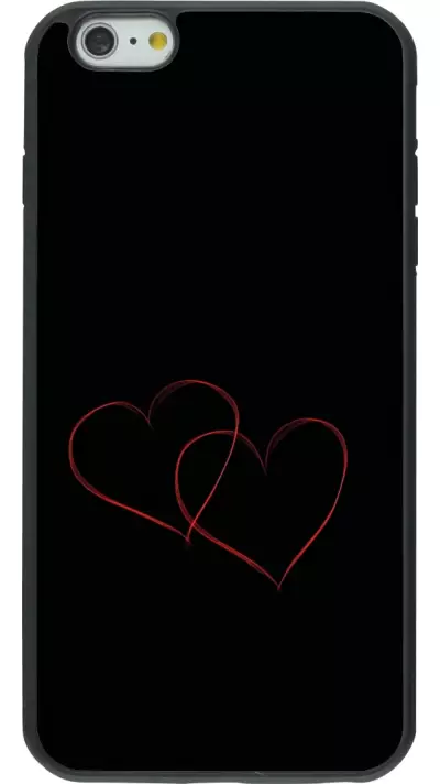 Coque iPhone 6 Plus / 6s Plus - Silicone rigide noir Valentine 2023 attached heart