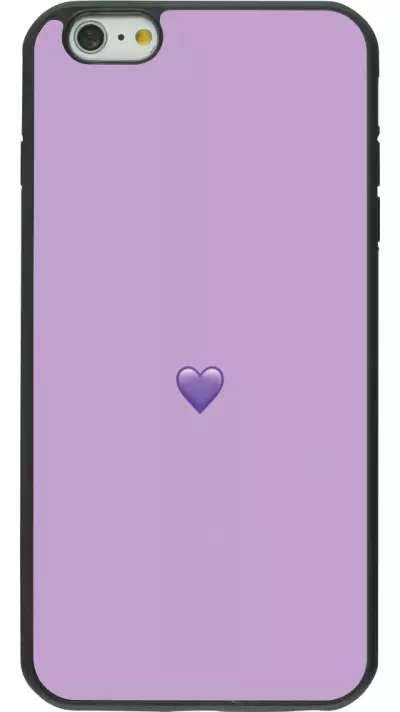 Coque iPhone 6 Plus / 6s Plus - Silicone rigide noir Valentine 2023 purpule single heart