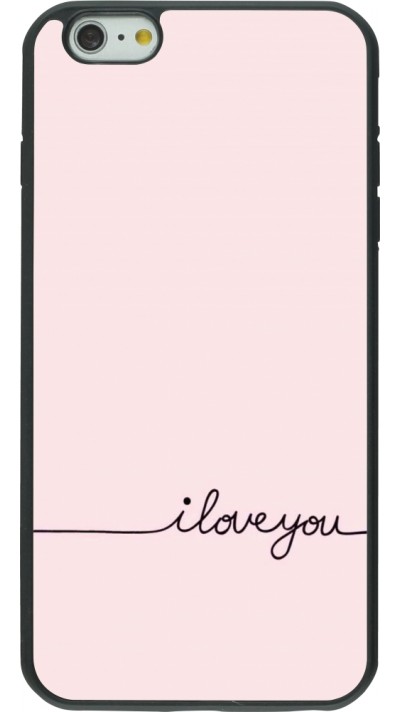 iPhone 6 Plus / 6s Plus Case Hülle - Silikon schwarz Valentine 2023 i love you writing