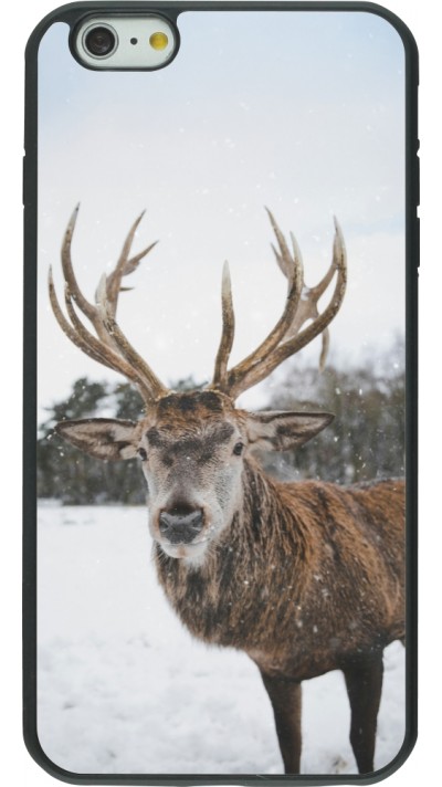 Coque iPhone 6 Plus / 6s Plus - Silicone rigide noir Winter 25 Winter reindeer