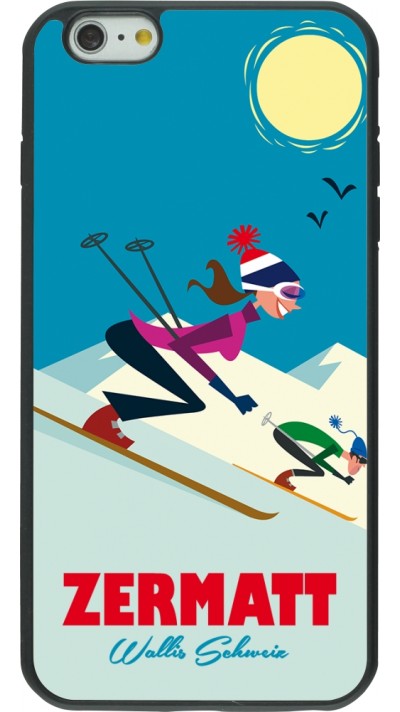 iPhone 6 Plus / 6s Plus Case Hülle - Silikon schwarz Zermatt Ski Downhill iPhone 6 Plus / 6s Plus Case Hülle - Silikon schwarz Zermatt Ski Downhill