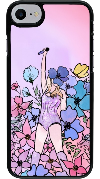 Coque iPhone 7 / 8 / SE (2020, 2022) - Taylor Swift Sketch - Pink