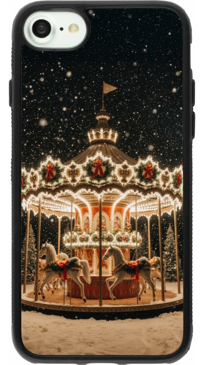 iPhone 7 / 8 / SE (2020, 2022) Case Hülle - Silikon schwarz Christmas 25 Carousel