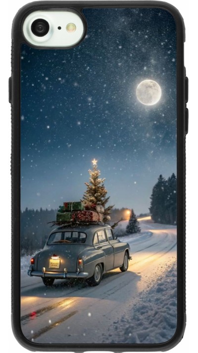 iPhone 7 / 8 / SE (2020, 2022) Case Hülle - Silikon schwarz Christmas 25 Car with Tree Xmas