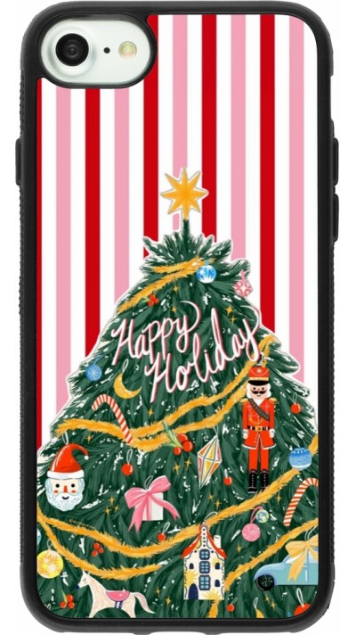 iPhone 7 / 8 / SE (2020, 2022) Case Hülle - Silikon schwarz Christmas 25 Happy Holiday