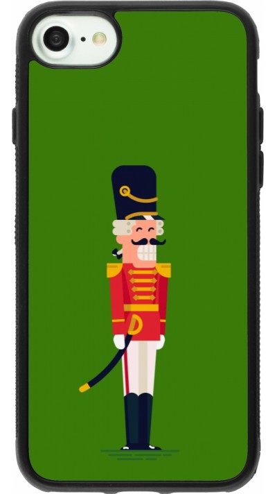 iPhone 7 / 8 / SE (2020, 2022) Case Hülle - Silikon schwarz Christmas 25 Nutcracker Green