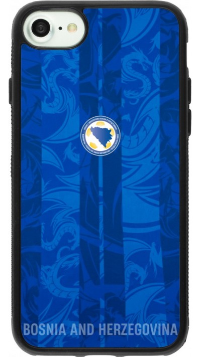 Coque iPhone 7 / 8 / SE (2020, 2022) - Silicone rigide noir Maillot de football Bosnie-Herzégovine 2026 personnalisable