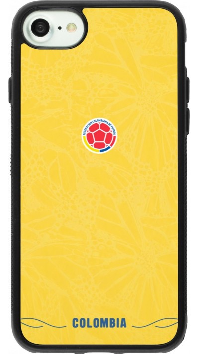 Coque iPhone 7 / 8 / SE (2020, 2022) - Silicone rigide noir Maillot de football Colombie 2026 personnalisable