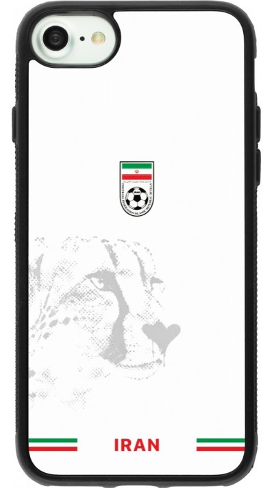 Coque iPhone 7 / 8 / SE (2020, 2022) - Silicone rigide noir Maillot de football Iran 2026 personnalisable