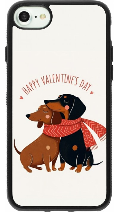 Coque iPhone 7 / 8 / SE (2020, 2022) - Silicone rigide noir Saint Valentines Day 26 Happy Valentine
