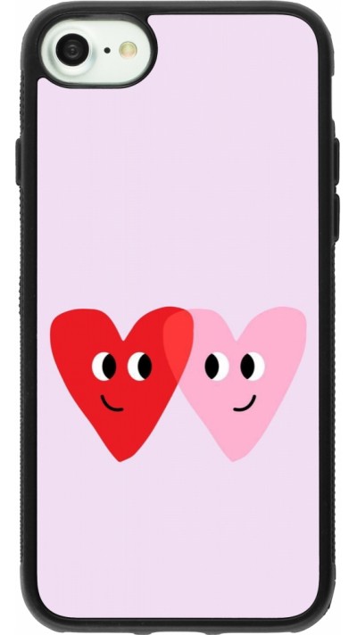 Coque iPhone 7 / 8 / SE (2020, 2022) - Silicone rigide noir Saint Valentines Day 26 Heart