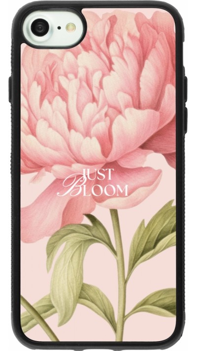 Coque iPhone 7 / 8 / SE (2020, 2022) - Silicone rigide noir Just Bloom Spring 2026