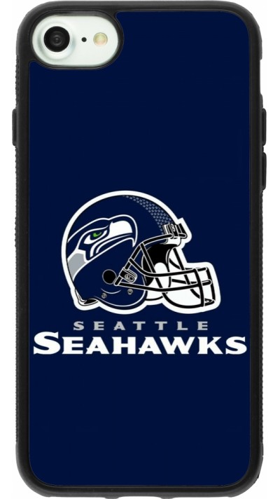 Coque iPhone 7 / 8 / SE (2020, 2022) - Silicone rigide noir Super Bowl 26 Seattle 3