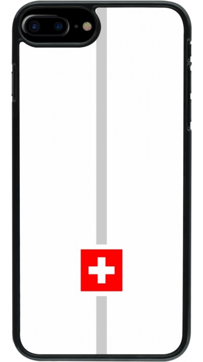 Coque iPhone 7 Plus / 8 Plus - Canton CH blanc