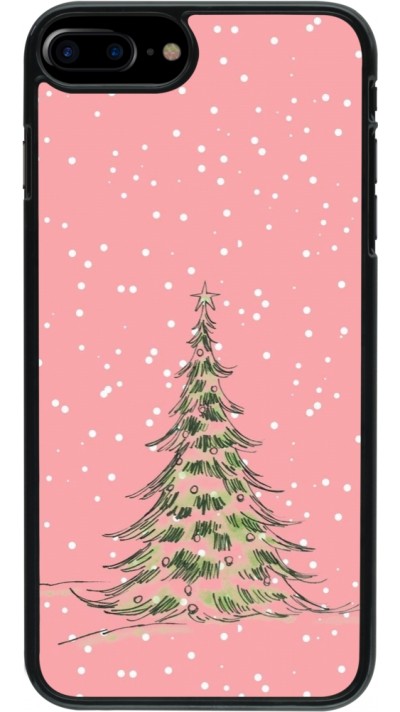 iPhone 7 Plus / 8 Plus Case Hülle - Christmas 25 Pink Tree