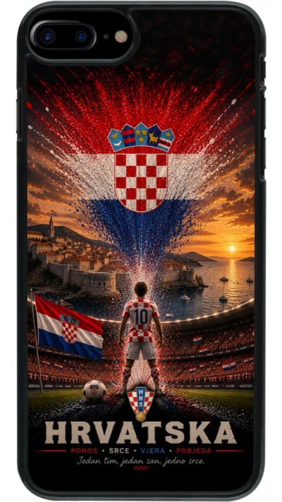 Coque iPhone 7 Plus / 8 Plus - Football Croatie splash 2026